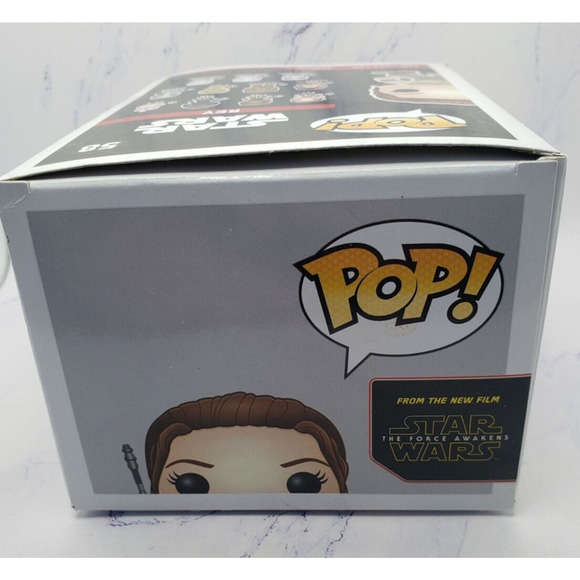 Funko Pop Vinyl Star Wars Rey With Staff #58 Figure Bobblehead - Picture 7 of 14